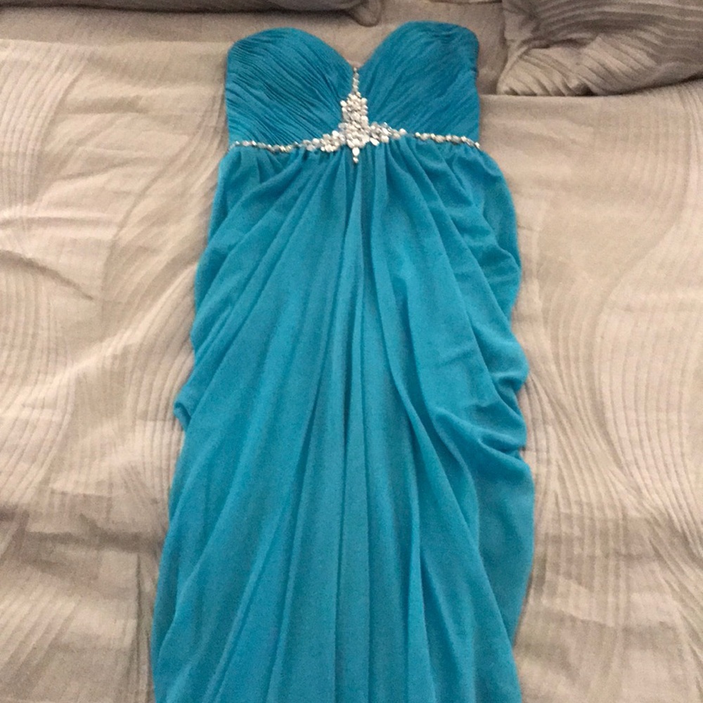 Long Blue Prom Dress